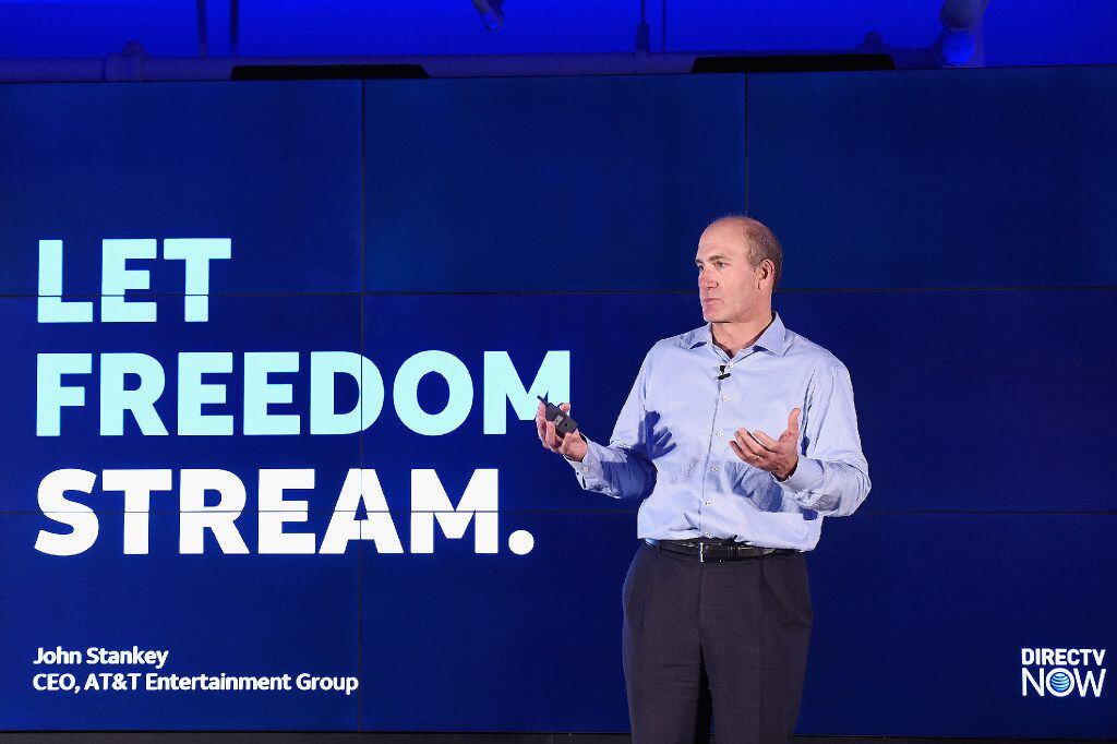 John Stankey, CEO of AT&T Entertainment Group, speaks onstage during AT&T's celebration of...