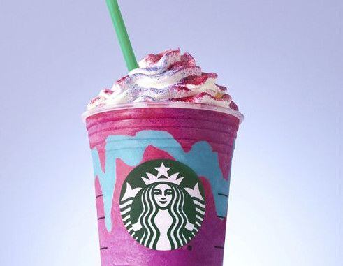 Esta foto proveída por Starbucks muestra su nuevo Unicorn Frappuccino” (Frappuccino...