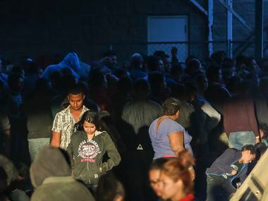 At one point as many as 1,000 migrants were reportedly held at the facility under a highway...