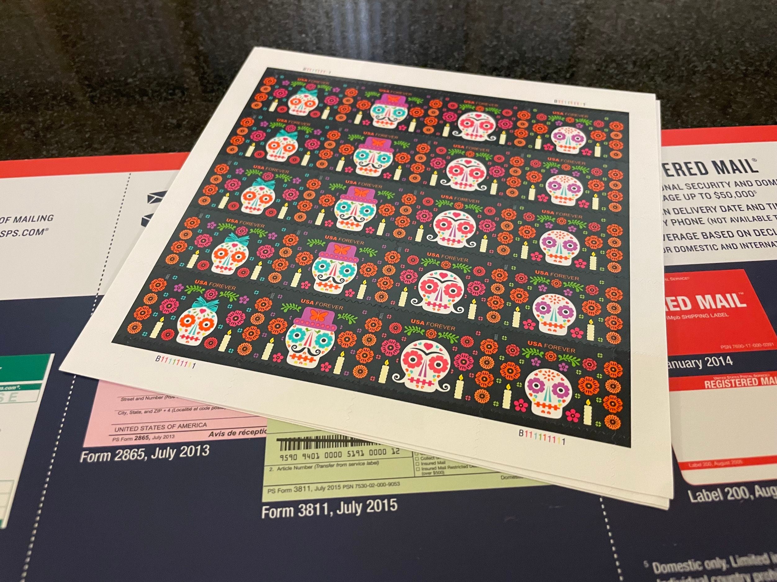 Now at Your Local US Post Office, Day of the Dead Stamps