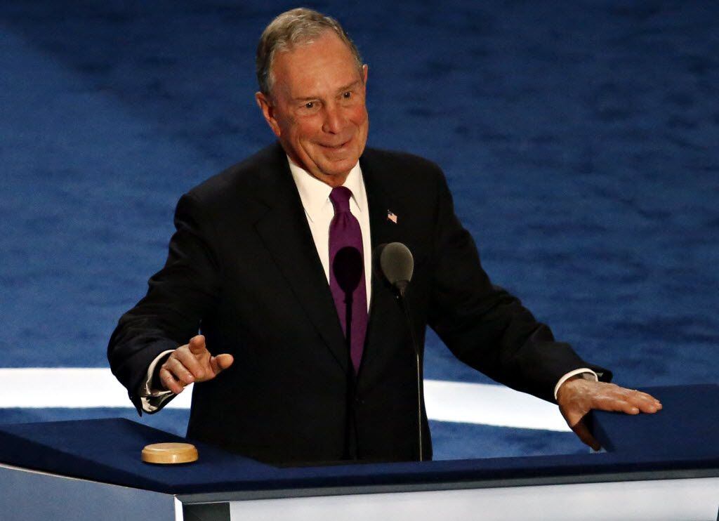 Former New York City Mayor Michael Bloomberg spoke during the Democratic National Convention...