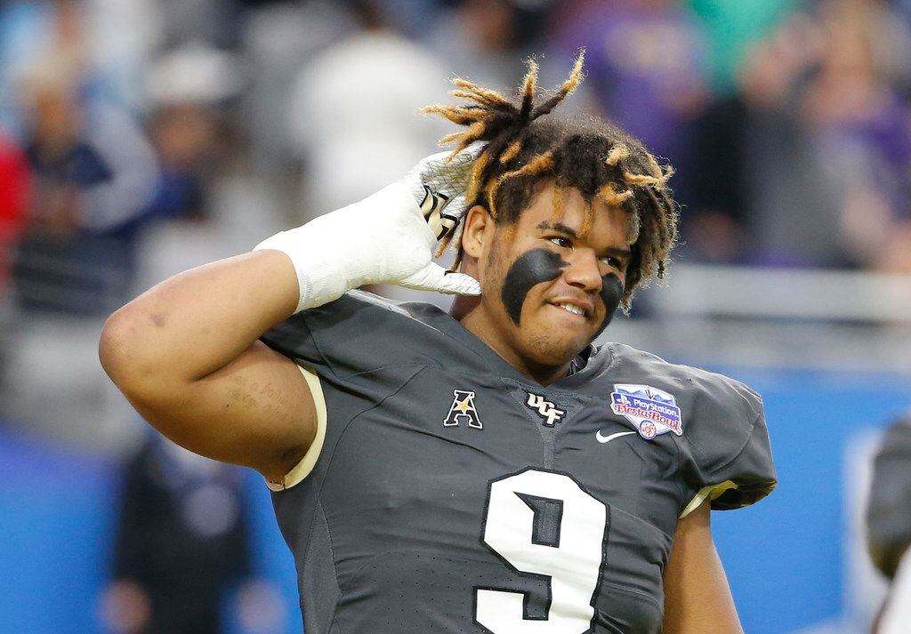 UCF defensive lineman Trysten Hill (9) during the Fiesta Bowl NCAA college football game...