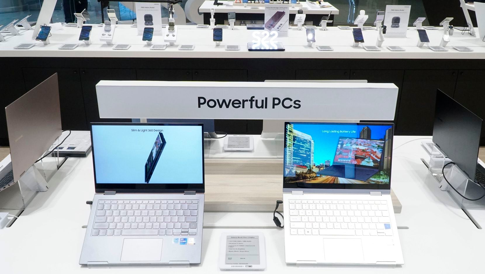 The new Samsung store in Frisco's Stonebriar Centre also sells laptops and accessories.

