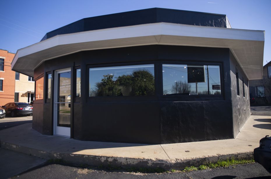 Black Coffee is located in an oddly-shaped building that's well known in its East Fort Worth...