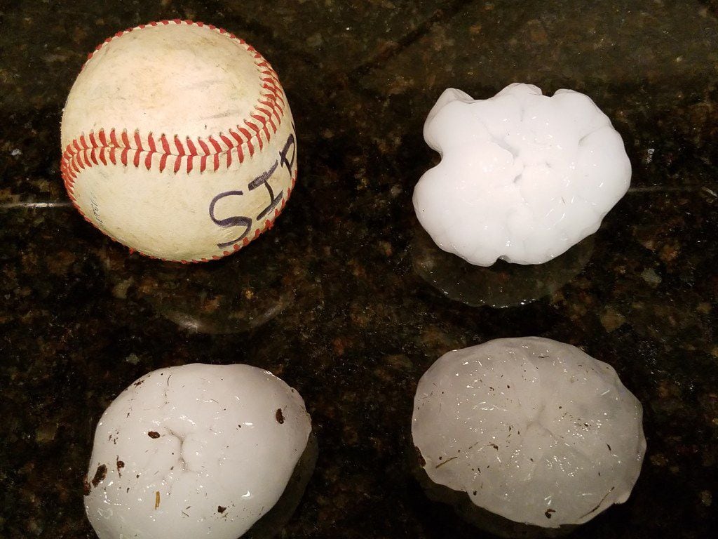 Latenight storms bring baseballsize hail to Collin County
