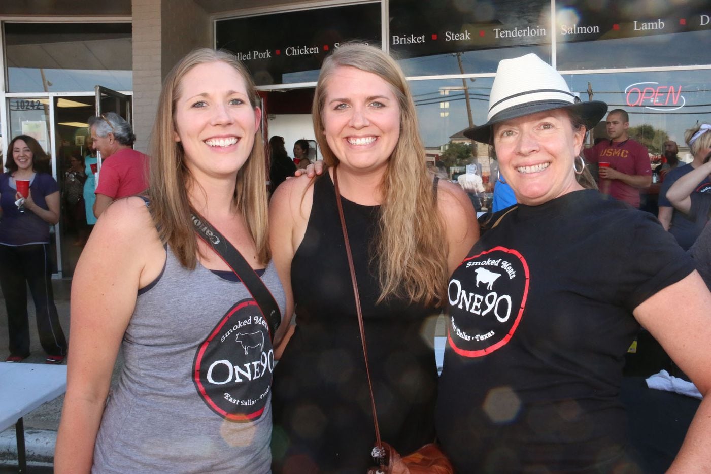Kelly Guerra, Susie Stillwell and Krista de la Harpe at One90 Smoked Meats grand opening in...