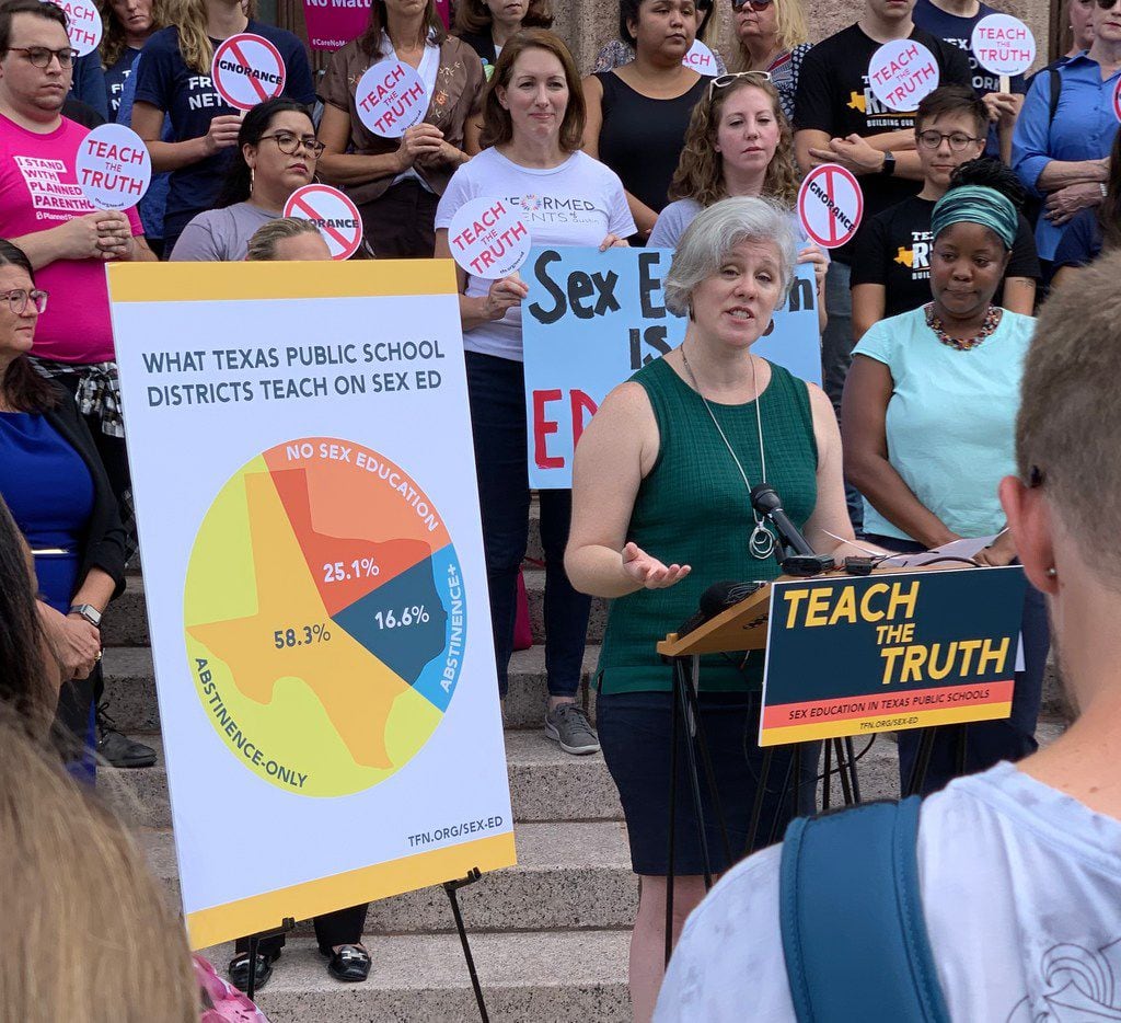 Susan Mack, an Austin parent, on Thursday joined two progressive groups in urging the State...