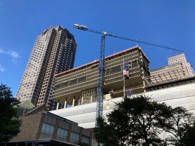 One of the new hotel projects in Dallas is the 283-room JW Marriott Hotel under construction on downtown Ross Avenue.
