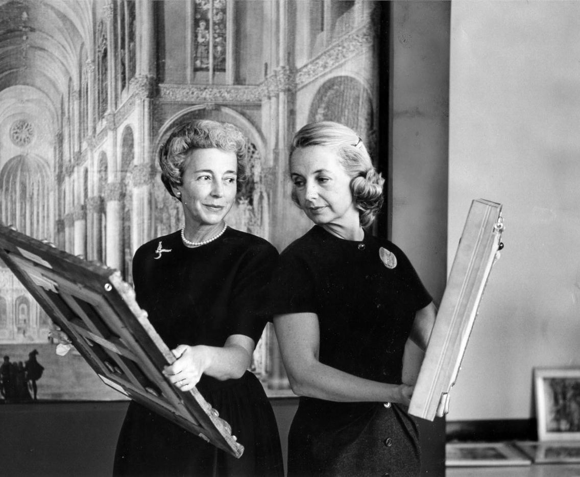 Margaret McDermott (left), who had only recently been named  president of the Dallas Art...