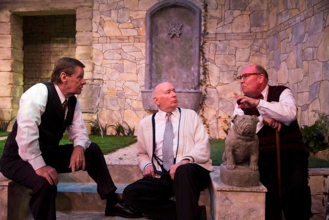 
At Stage West, Cliff Stephens (from left), Jim Covault and David Coffee carp and conspire...