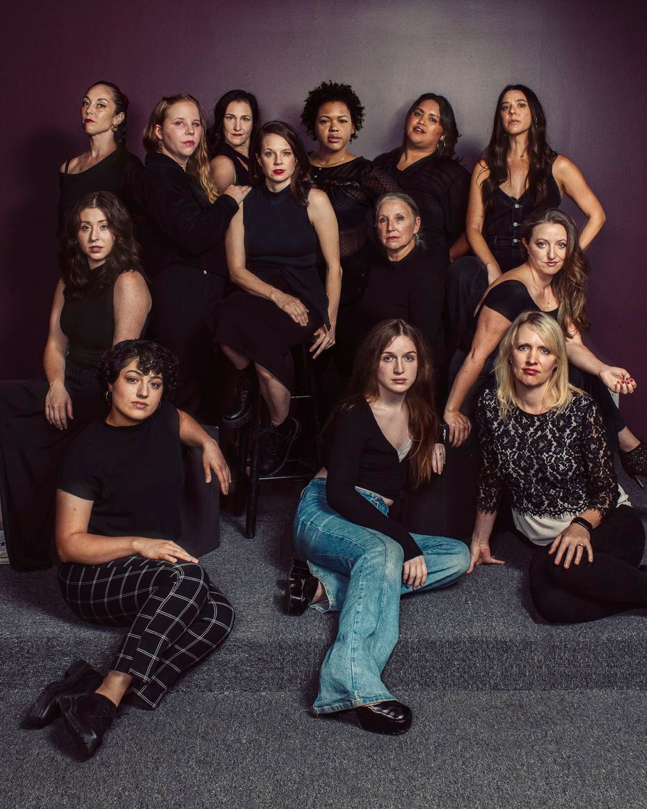 The all-woman cast of Shakespeare Dallas' production of "Hamlet."