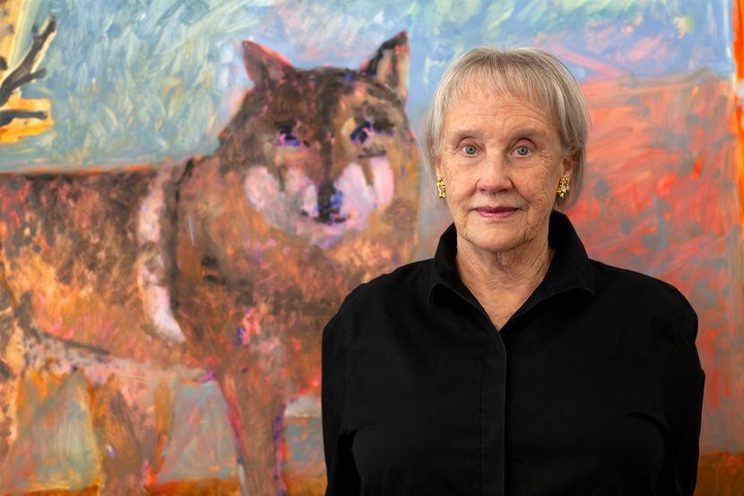 Artist Mary Vernon photographed in her Dallas studio on August 16, 2023.