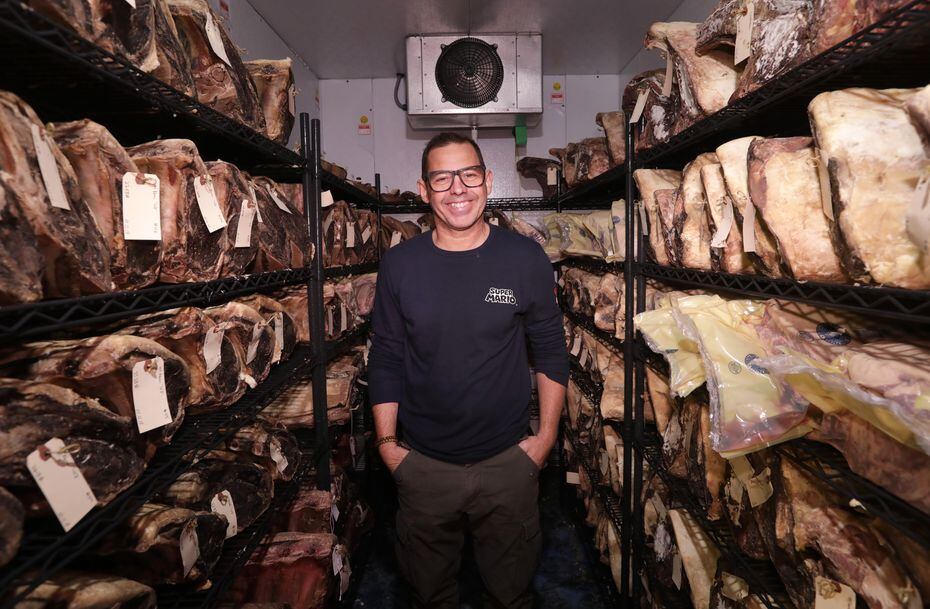 Executive chef John Tesar is expanding his restaurant Knife to other cities. Here he is in 2018 inside the dry-age room at Knife in Plano.