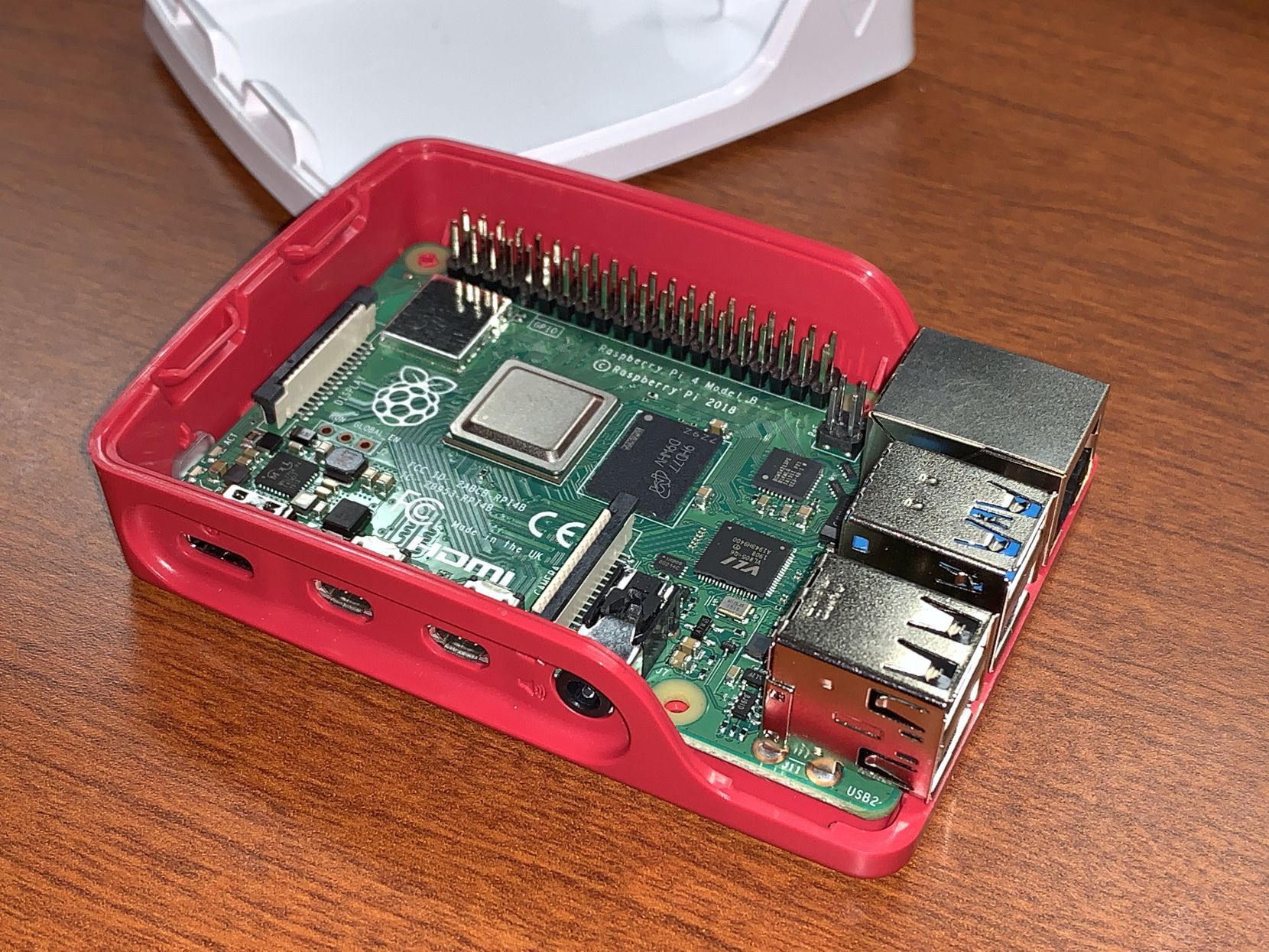 Le Raspberry Pi 4 avec le cas