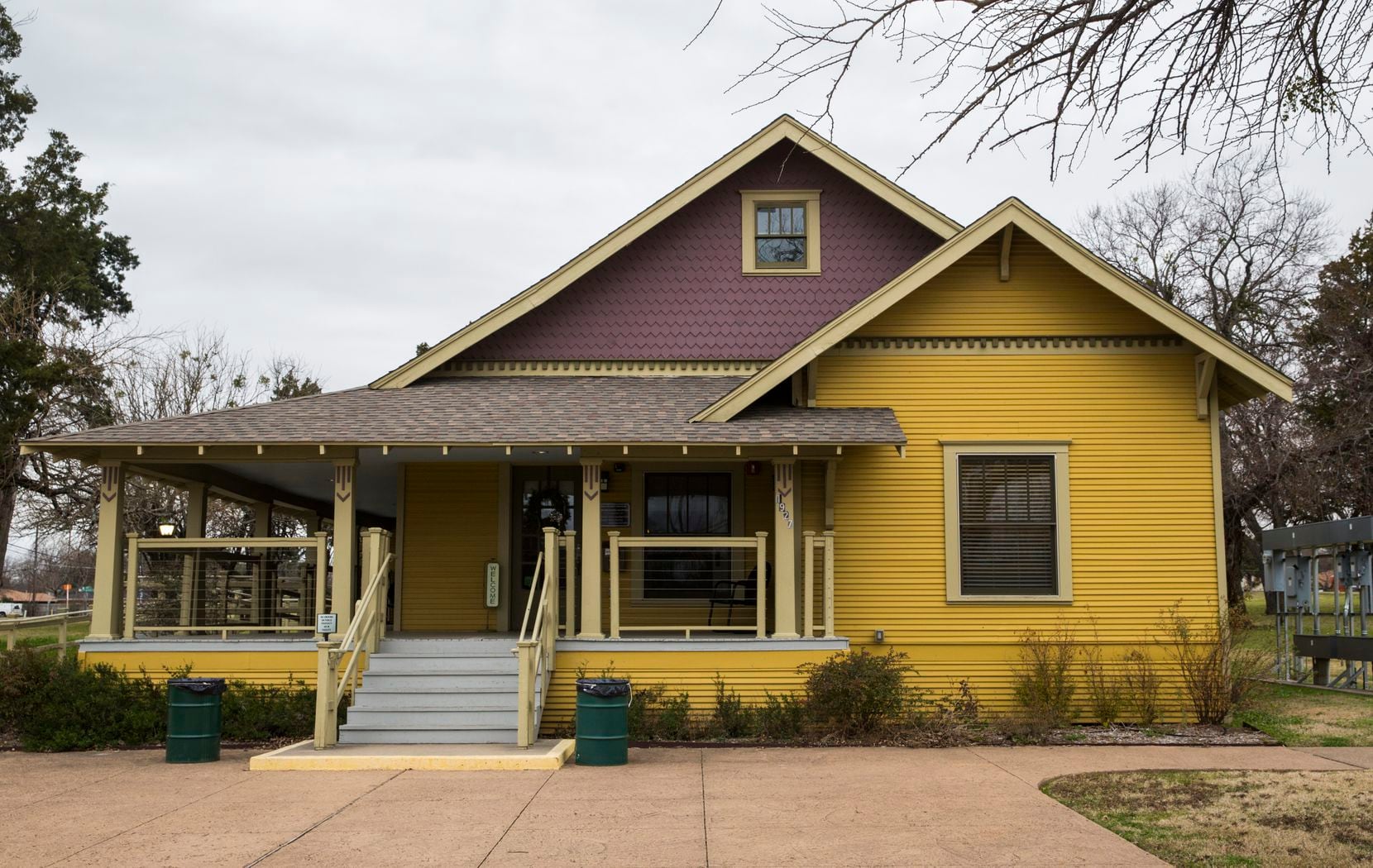 The Noah Range Farmhouse, a turn-of-the-century arts-and-crafts bungalow, is one of about a half dozen historic buildings at Opal Lawrence Historical Park.