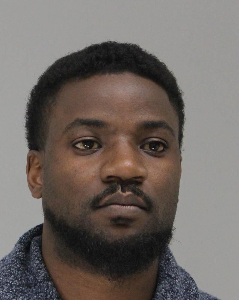 Dominique Alexander was booked into Dallas County Jail on April 18. He was indicted Monday on a felony charge of continuous violence against the family.