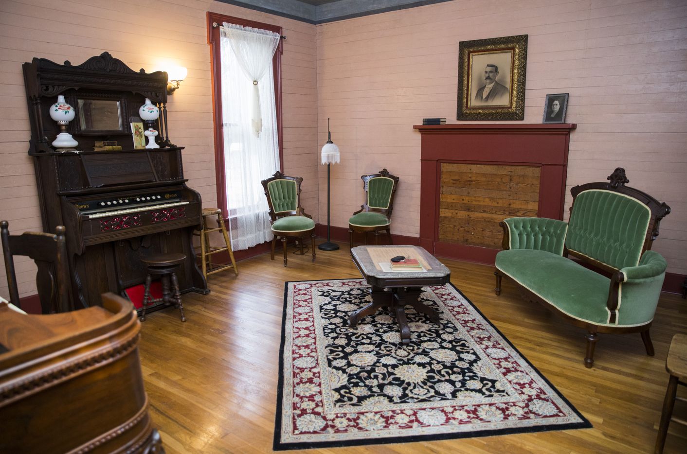 The music room inside the Lawrence Home was part of a large addition to the house in the 1880s. Toyia Pointer says that historic spaces like this one spark visitors to begin talking about their own family stories.