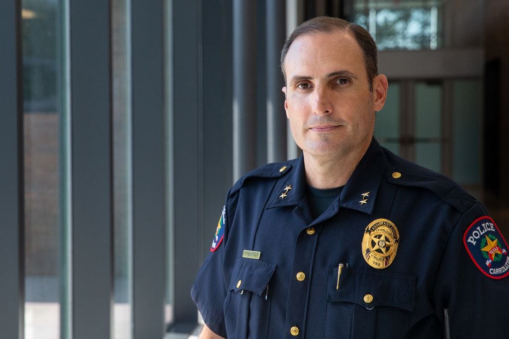 Deputy Chief Kevin McCoy poses for a portrait at Carrollton Police Headquarters in Carrollton, Texas on Thursday, August 29, 2019. 