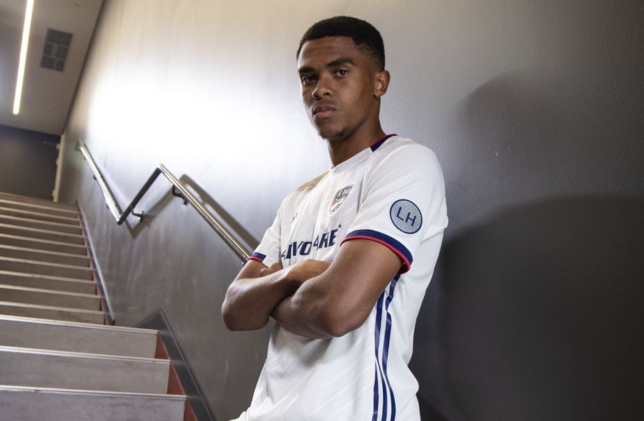 Reggie Cannon is all business in the new FC Dallas 2019 secondary kit.