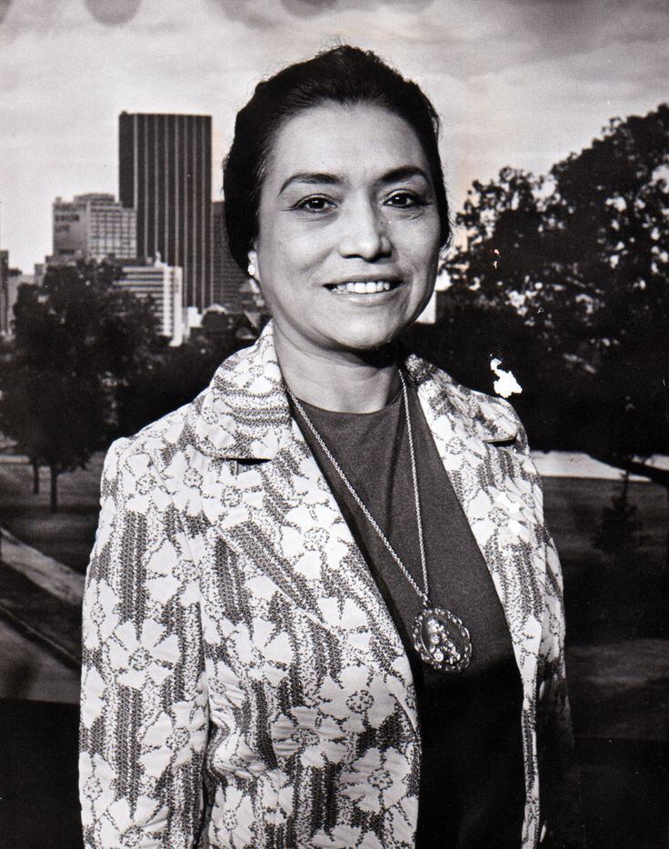 Dallas attorney and civic leader Adelfa Callejo is pictured in 1974.