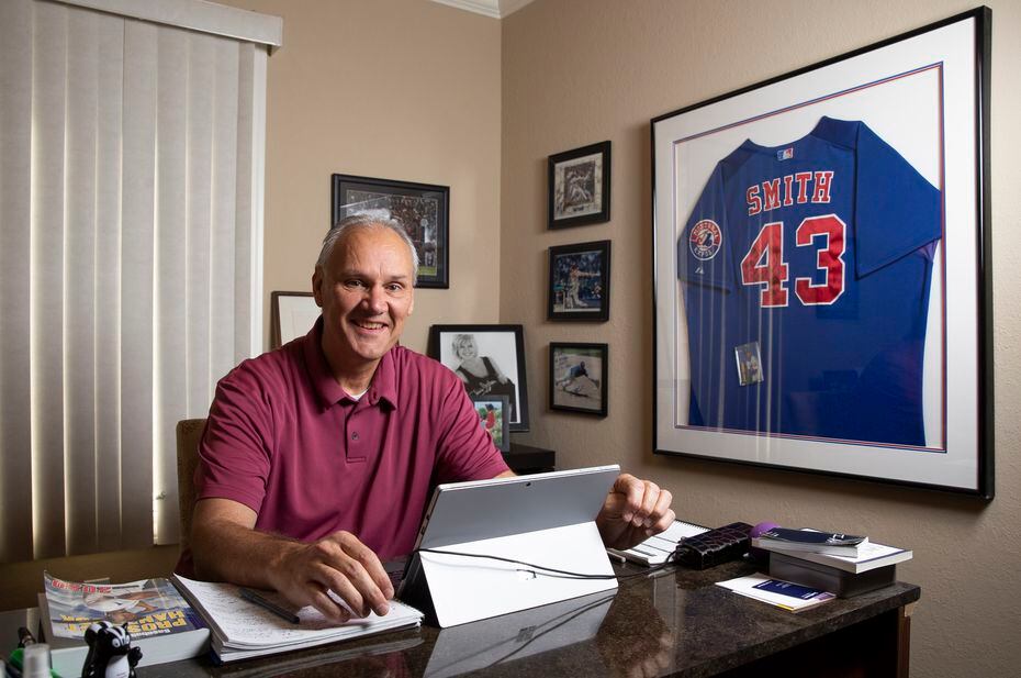 MLB scout Mike Grouse poses for a photo in his office on Aug. 21, 2020, in Lubbock. Grouse...
