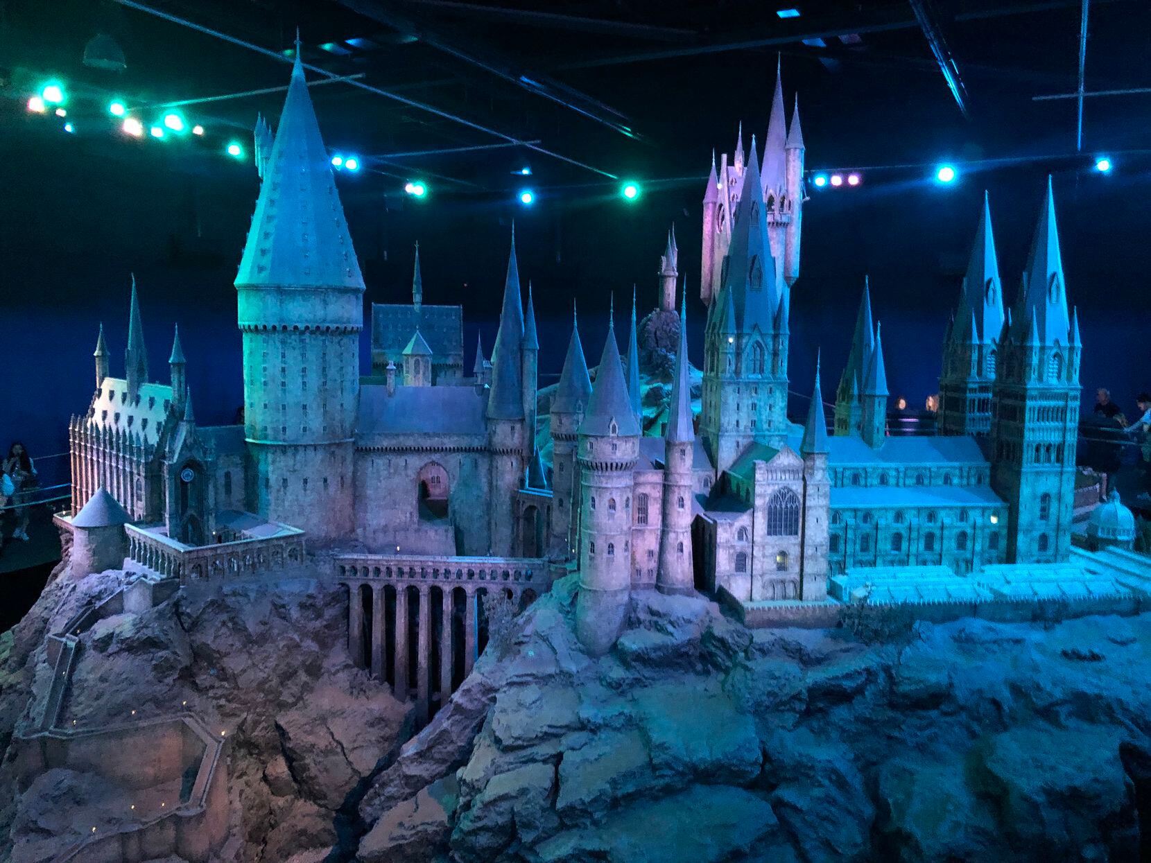 A model of Hogwarts is among the sets on display on the London soundstages and backlot where...