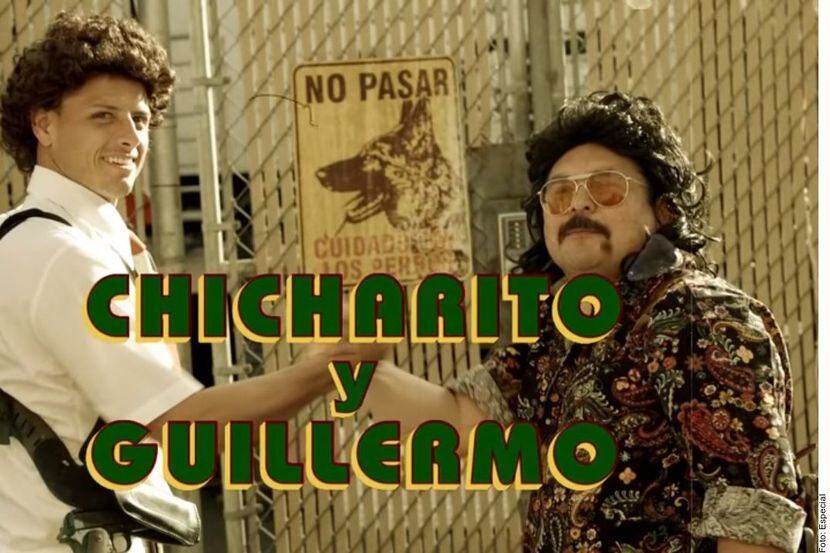 "Chicharito" Hernández (izq.) en el sketch de "Jimmy Kimmel Live!"