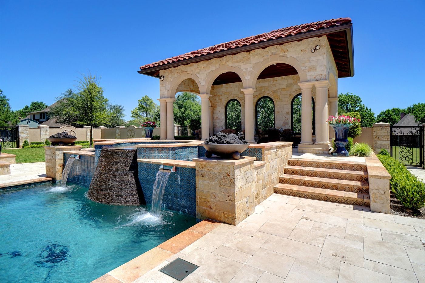 Take a look at the cabana on the property of 5513 Montclair Drive in Colleyville, TX.