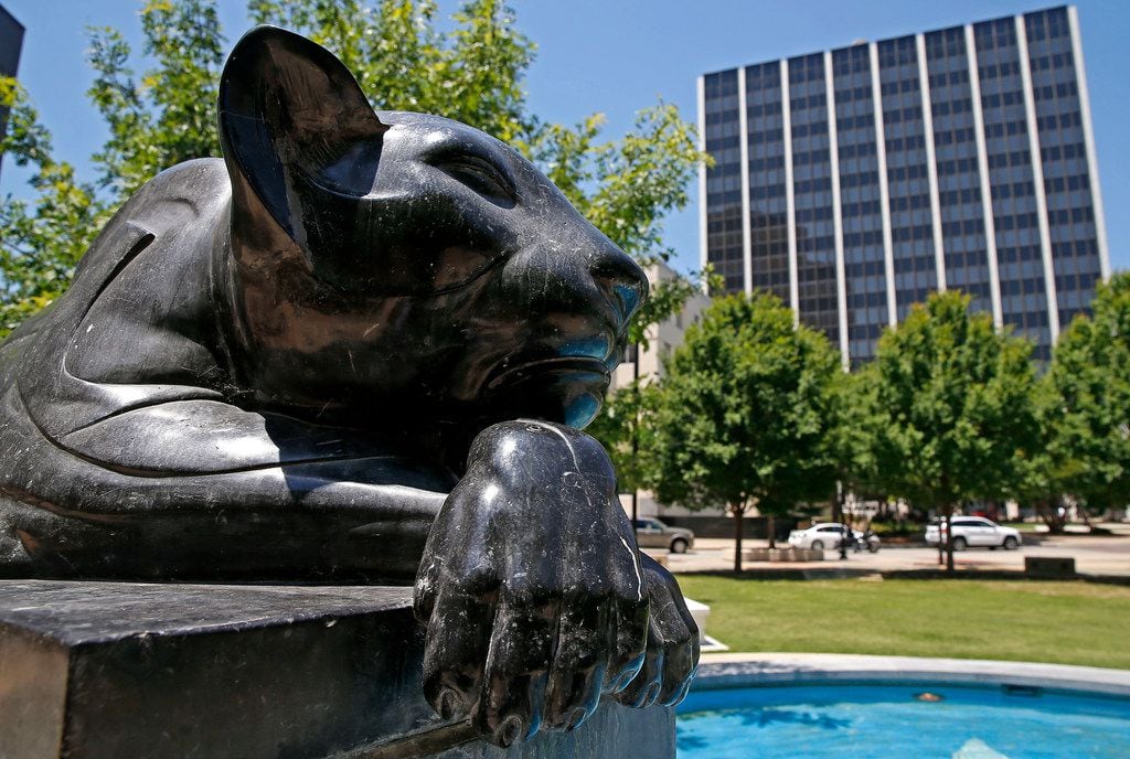 Panther City Fountain in Fort Worth.