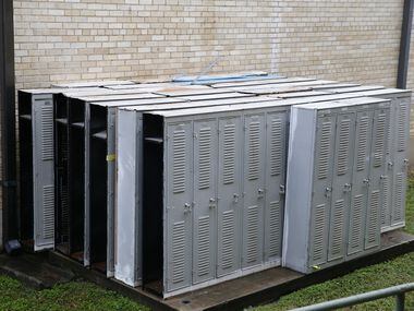 Old lockers outside at the historic Davy Crockett School, which is being converted into in...