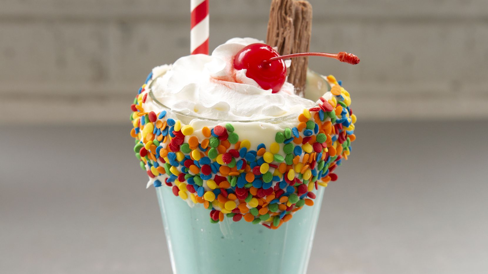 The Flake shake is a vanilla-based shake with a Cadbury Flake Chocolate Bar and sprinkles....