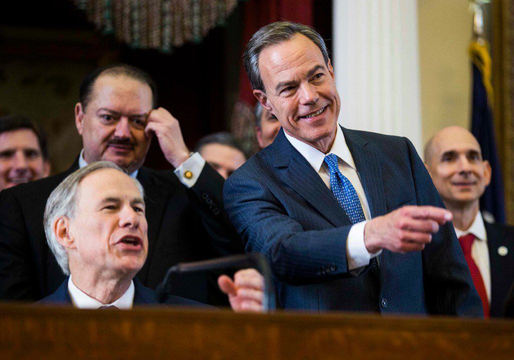 House Speaker Joe Straus (right) is ignoring the political reality that most voters identify...