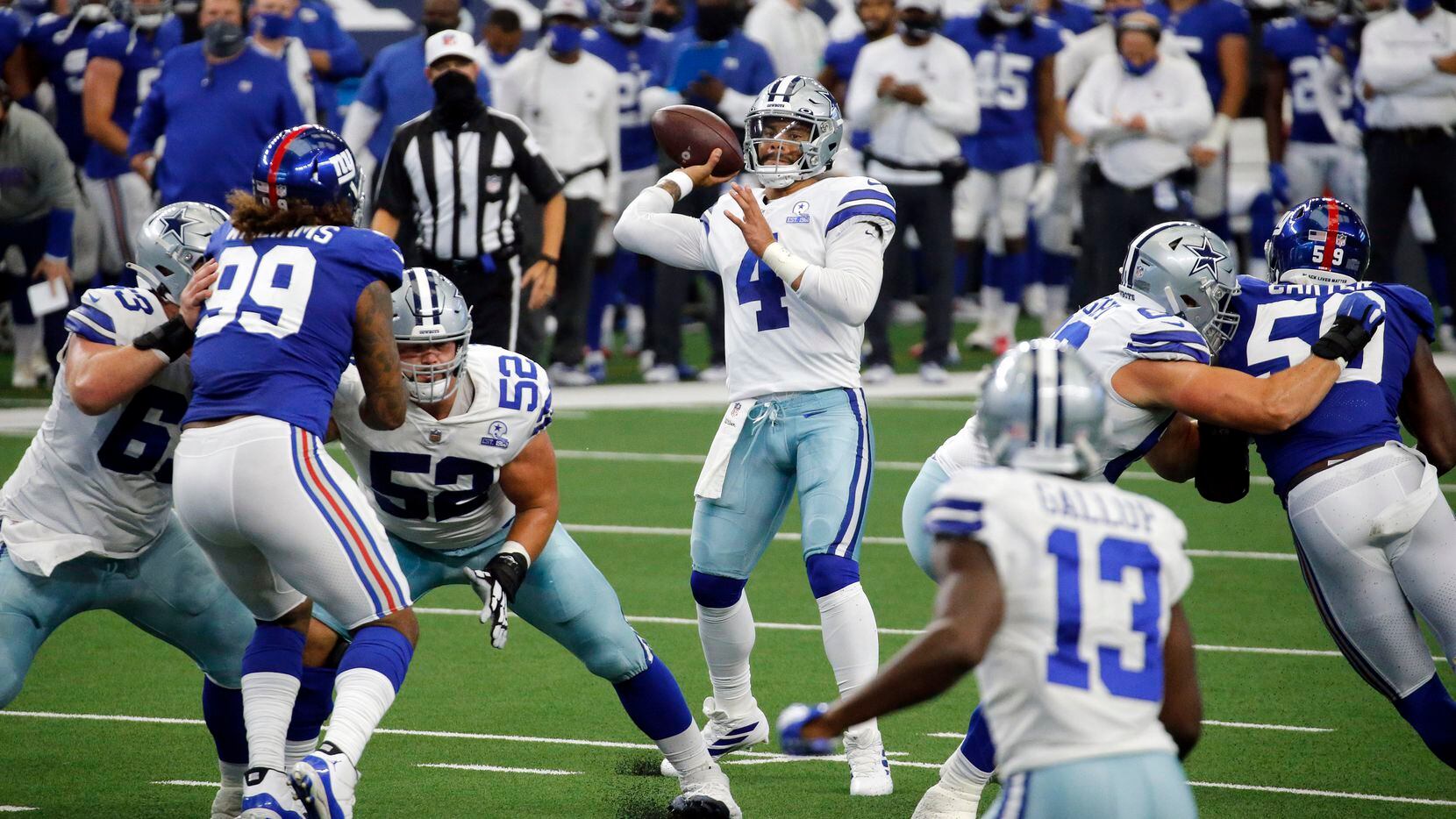 Top photos from Cowboys-Giants: Teary-eyed Dak Prescott carted off, players  support their star QB after gruesome injury