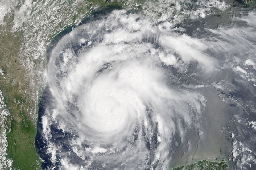 El huracán Harvey visto desde el espacio. AP
