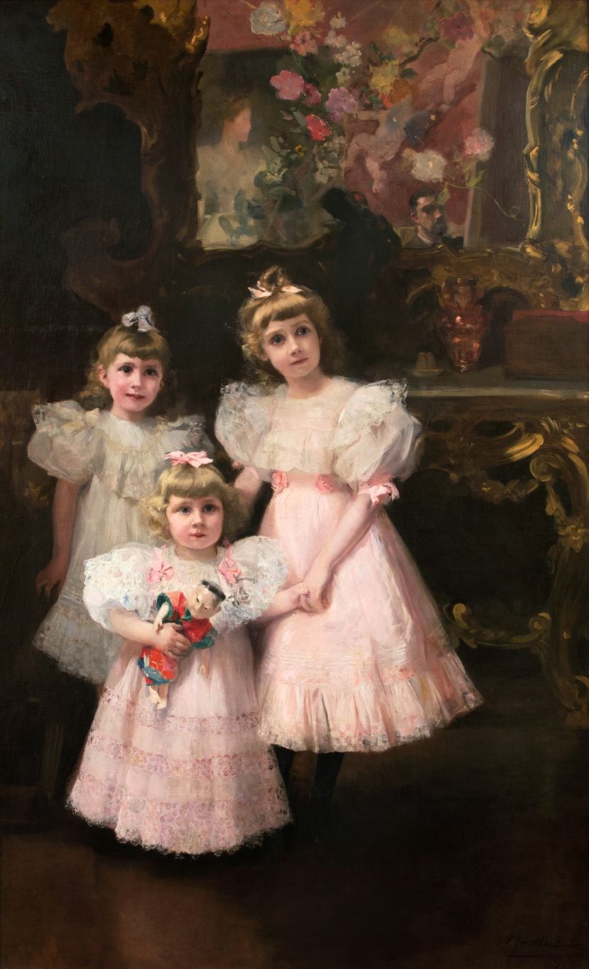 The 1897 oil-on-canvas painting "Portrait of the Daughters of Rafael Errázuriz" is among...