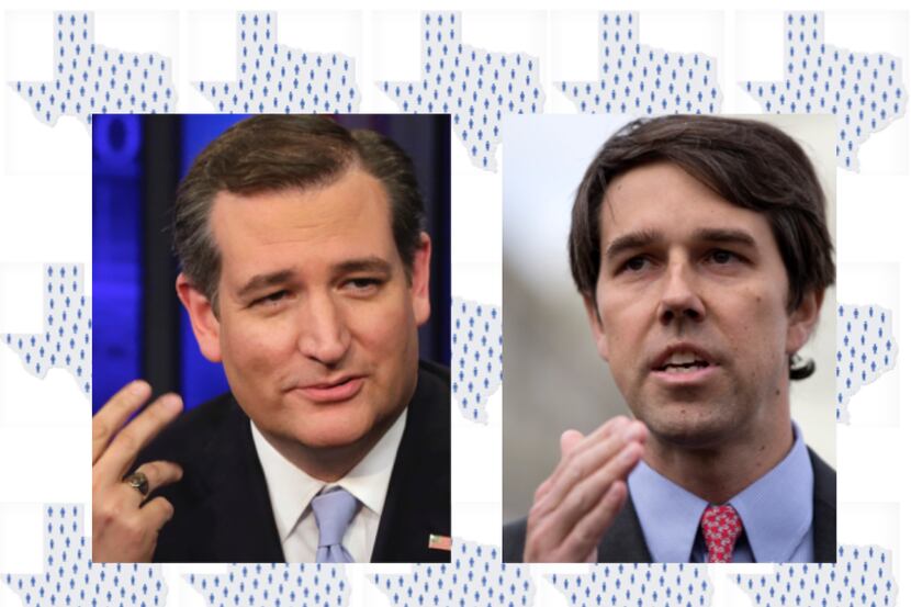 El republicano Ted Cruz y el demócrata Beto O’Rourke. AP
