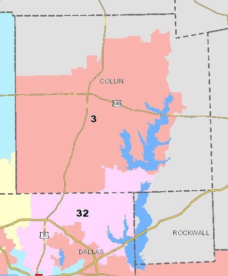 The 3rd Congressional District comprises most of Collin County.
