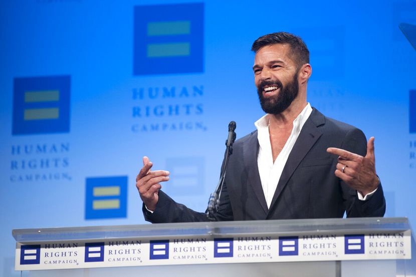 El cantante y activista Ricky Martin, agasajado con el Premio Visibilidad de la Human Rights...