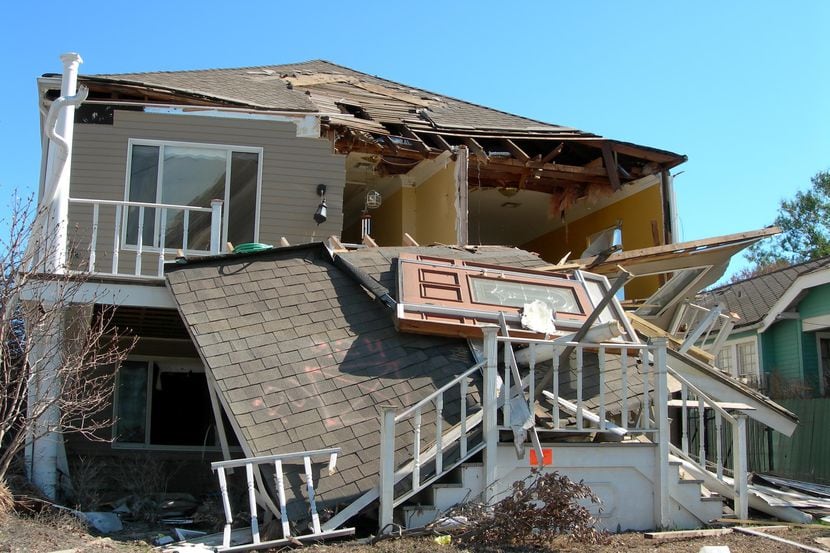 Una vivienda destruída por un tornado.(GETTY IMAGES)
