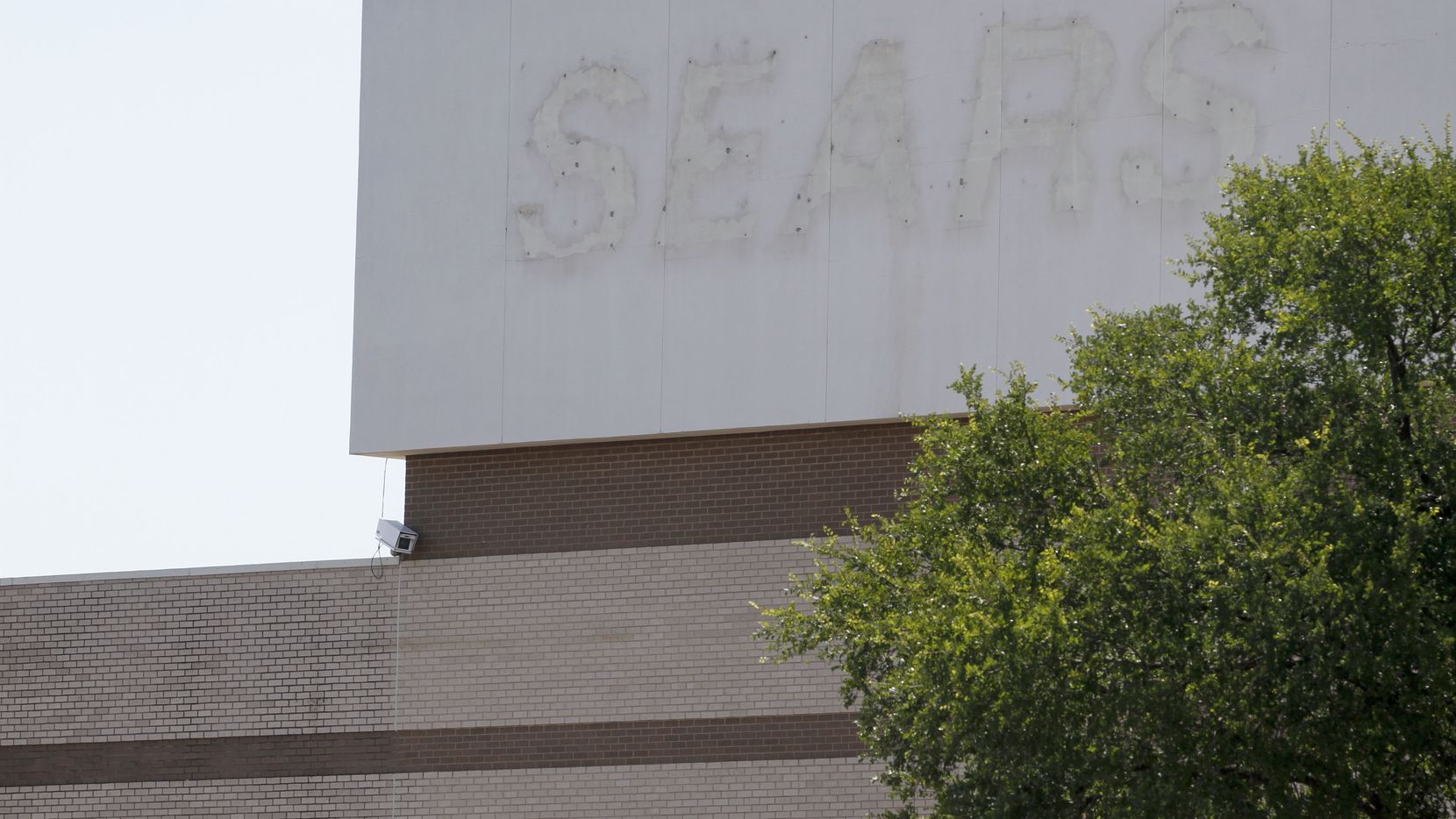 The outline of SEARS can be seen on the exterior of RedBird Mall in southern Dallas. UT...