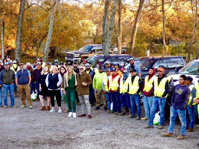 The employees of Nova Landscape Group posed in 2022 for a group shot.