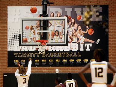 Forney's Jaden Jefferson (3) shoots a free throw during first half action against Red Oak....