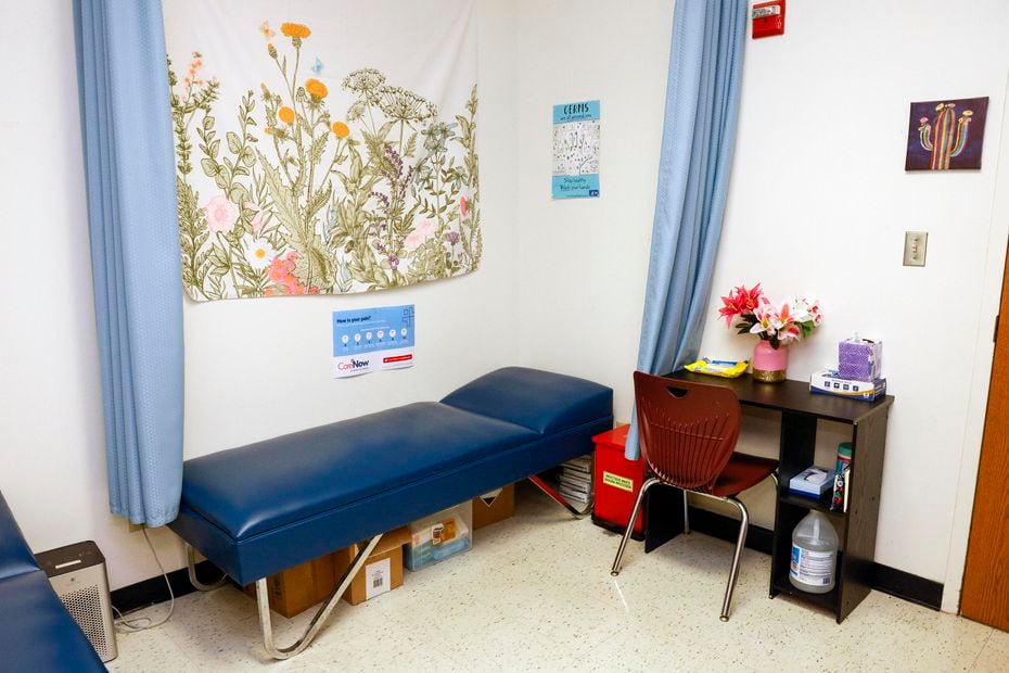 The school nurse’s clinic and bed where Loren Carcamo gave birth with the help of school...