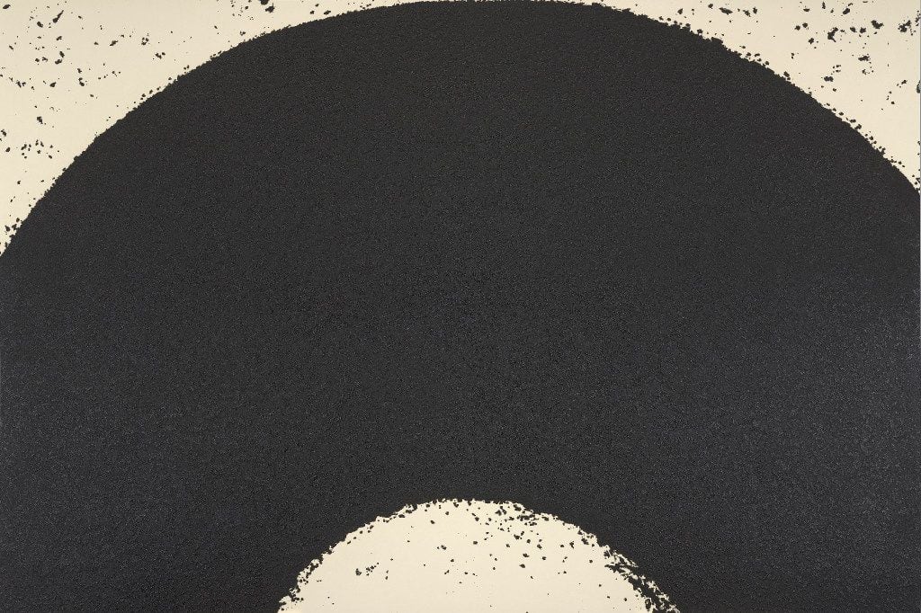 Untitled, 2008 edition etching by Richard Serra, is part of an exhibition of Serra's work at...