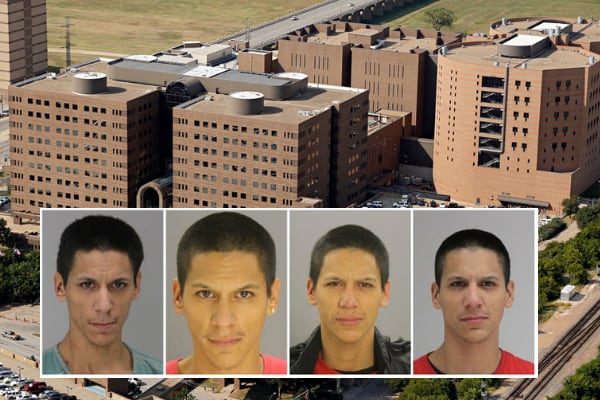Cuatro fotografías de Raymond Agüero, quien se fugó el viernes de la cárcel del condado. 
