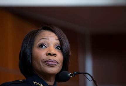 Dallas Police Chief U. Reneé Hall speaks about the June 1 mass arrests on the Margaret Hunt...
