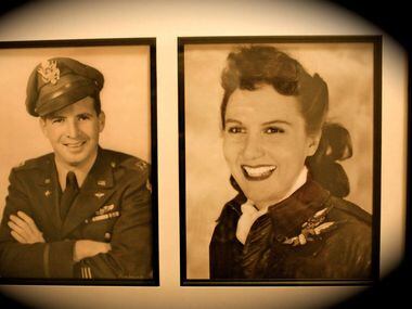 Muriel "Mimi" Lindstrom Segall, left, and her husband Capt. B. Segall, Jr., were both pilots...