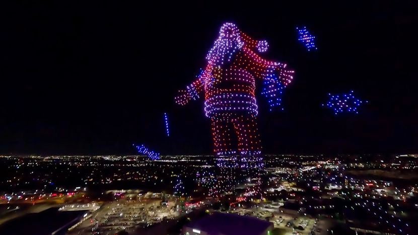 North Richland Hills Drone Show Sets 2 Guinness World Records for Holiday Celebrations