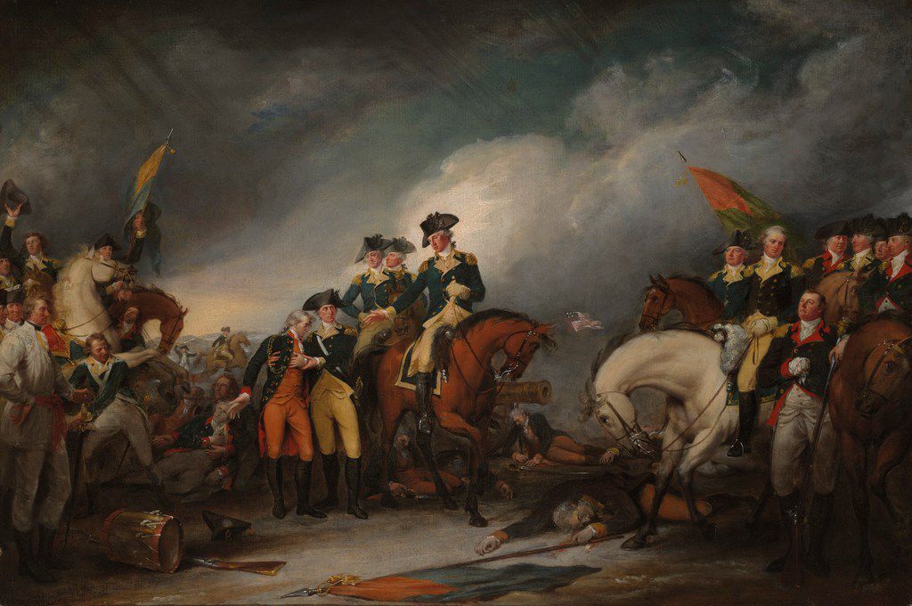 The Capture of the Hessians at Trenton, December 26, 1776, oil on canvas, 1786 1828. (From...