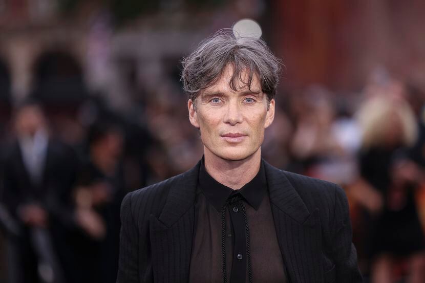 Cillian Murphy poses for photographers upon arrival at the premiere for "Oppenheimer" on...